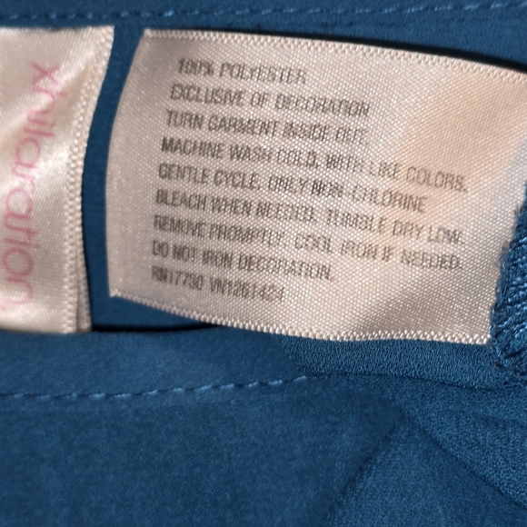 XHILIRATION WOMENS PETITE BOHO BLOUSE SIZE SMALL NWOT - Picture 3 of 4